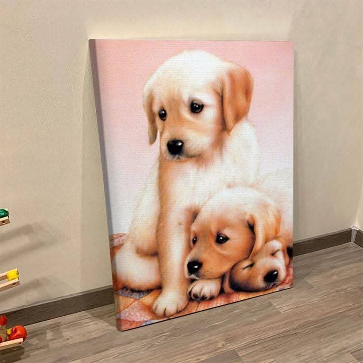 Cuadro en tela canvas con fotografía de mascotas